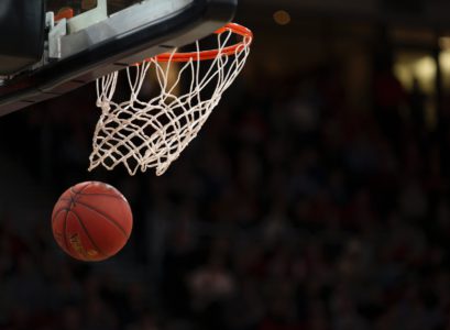 basketball hoop in basketball court